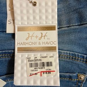 Harmony + havoc light wash straight leg jeans